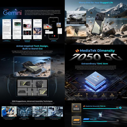 HOTWAV Hyper 8 Ultra Walkie-talkie Rugged Phone, 12GB+512GB, 6.8 inch Android 15 MediaTek MT8791 Dimensity 7050 Octa Core, Network: 5G, OTG, NFC, Hyper 8 Ultra