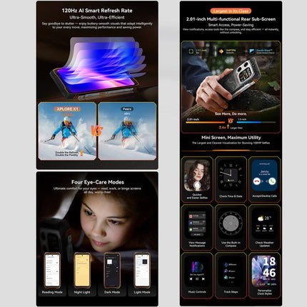 Blackview XPLORE X1, 12GB+256GB, 6.78 inch Android 15 Dimensity 7050 MT8791V/HZA Octa Core, Network: 5G, OTG, NFC, XPLORE X1 12GB+256GB