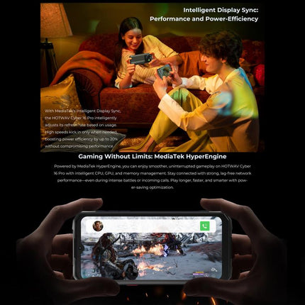 HOTWAV Cyper 16 Pro Rugged Phone, 8GB+512GB, 6.6 inch Android 15 MediaTek MT6789H Helio G100 Octa, Network: 5G, OTG, NFC