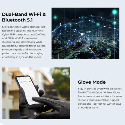 HOTWAV Cyper 16 Pro Rugged Phone, 8GB+512GB, 6.6 inch Android 15 MediaTek MT6789H Helio G100 Octa, Network: 5G, OTG, NFC