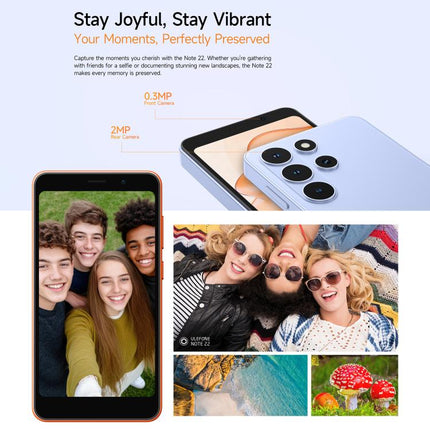 Ulefone Note 22, 3GB+32GB, 5.0 inch Android 16 Go Unisoc T7100 Octa Core, Network: 4G, OTG