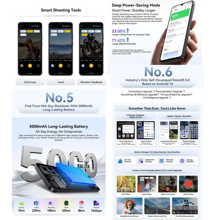 Blackview WAVE 10, 8GB+256GB, 6.88 inch Android 16 Unisoc UMS9230E Octa Core, Network: 4G, OTG, WAVE 10, 8GB+256GB