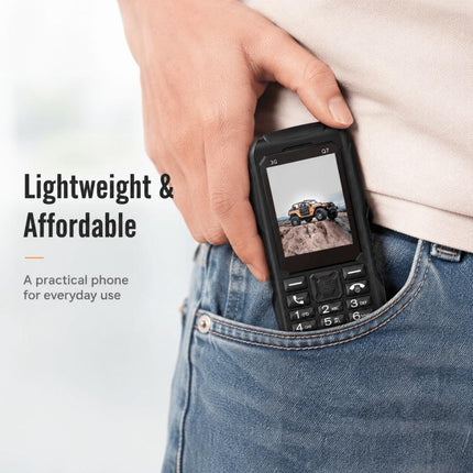 Q7 3G Key Phone, 3600mAh Battery, 2.4 inch, SOS, 21 Keys, Dual SIM, Network: 3G, Support Whatsapp, Facebook