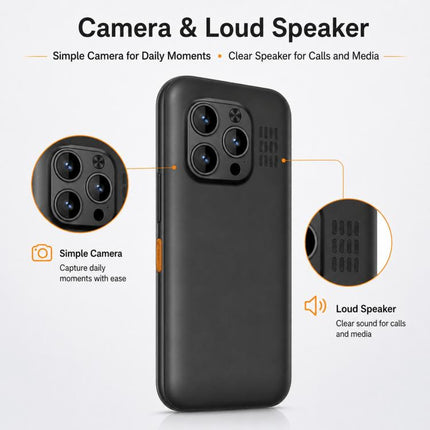 Q5 3G Key Phone, 3600mAh Battery, 2.4 inch, SOS, 21 Keys, Dual SIM, Network: 3G, Support Whatsapp, Facebook