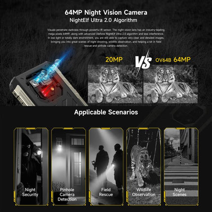 Ulefone Armor 22 Pro IP68/IP69K Rugged Phone, 8GB+256GB, 6.58 inch Android 16 MediaTek Helio G200 Octa Core, Network: 4G, NFC, OTG