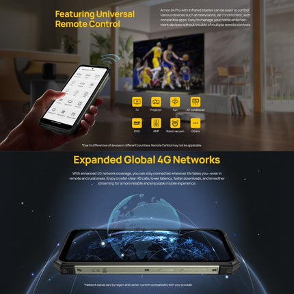 Ulefone Armor 24 Pro IP68/IP69K Rugged Phone, 12GB+256GB, 6.78 inch Android 16 MediaTek Helio G200 Octa Core, Network: 4G, NFC, OTG