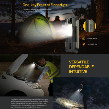 Ulefone Armor 24 Pro IP68/IP69K Rugged Phone, 12GB+256GB, 6.78 inch Android 16 MediaTek Helio G200 Octa Core, Network: 4G, NFC, OTG