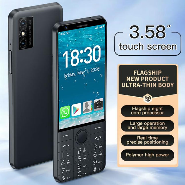 DOOV R27 Keypad Phone, 4GB+64GB, 3.58 inch Android 14 Mediatek MT6765 Octa Core, Network: 4G, Support Google Store, with Camera, With Camera