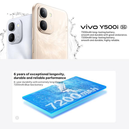 vivo Y500i, 12GB+512GB, Side Fingerprint, 6.75 inch Android 16 OriginOS 6 Snapdragon 4 Gen Octa Core, OTG, NFC, Network: 5G, 12GB+512GB
