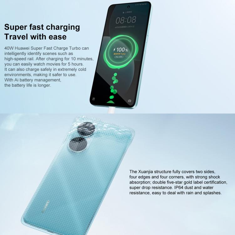 HUAWEI Enjoy 80, 8GB+256GB, Side Fingerprint, 6.67 inch HarmonyOS 4.0, OTG, Not Support Google Play, 8GB+256GB