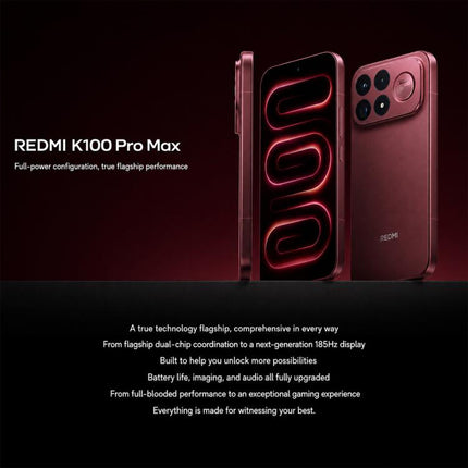 Xiaomi Redmi K100 Pro Max, 12GB+512GB, 6.9 inch Xiaomi HyperOS 3 Snapdragon 8 Elite Gen 5 Octa Core, NFC, Network: 5G, 12GB+512GB