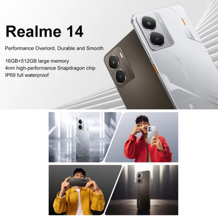 Realme 14, 16GB+256GB, Screen Fingerprint Identification, 6.67 inch Realme UI 6.0 Snapdragon 6 Gen 4 Octa Core, NFC, Network: 5G