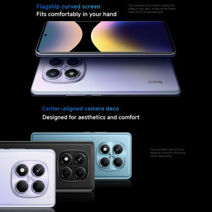 Xiaomi Redmi Note 14 Pro 4G Global, 8GB+256GB, In-screen Fingerprint, 6.67 inch Xiaomi HyperOS Helio G100-Ultra Octa Core, NFC, Network: 4G