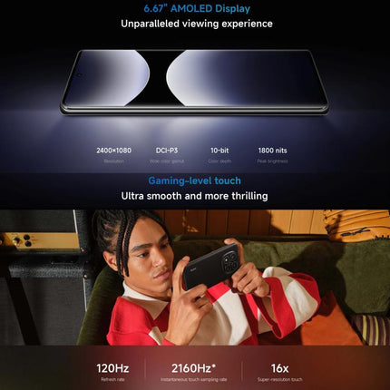 Xiaomi Redmi Note 14 Pro 4G Global, 8GB+256GB, In-screen Fingerprint, 6.67 inch Xiaomi HyperOS Helio G100-Ultra Octa Core, NFC, Network: 4G, Note 14 Pro 4G, 8GB+256GB(Black)