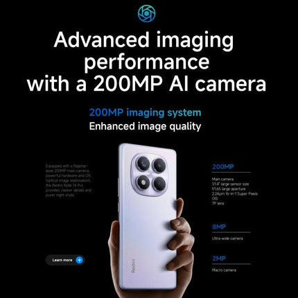 Xiaomi Redmi Note 14 Pro 4G Global, 8GB+256GB, In-screen Fingerprint, 6.67 inch Xiaomi HyperOS Helio G100-Ultra Octa Core, NFC, Network: 4G, Note 14 Pro 4G, 8GB+256GB(Black)