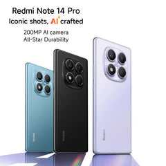 Xiaomi Redmi Note 14 Pro 4G Global, 12GB+256GB, In-screen Fingerprint, 6.67 inch Xiaomi HyperOS Helio G100-Ultra Octa Core, NFC, Network: 4G, Note 14 Pro 4G, 12GB+256GB(Black), Note 14 Pro 4G, 12GB+256GB(Blue)