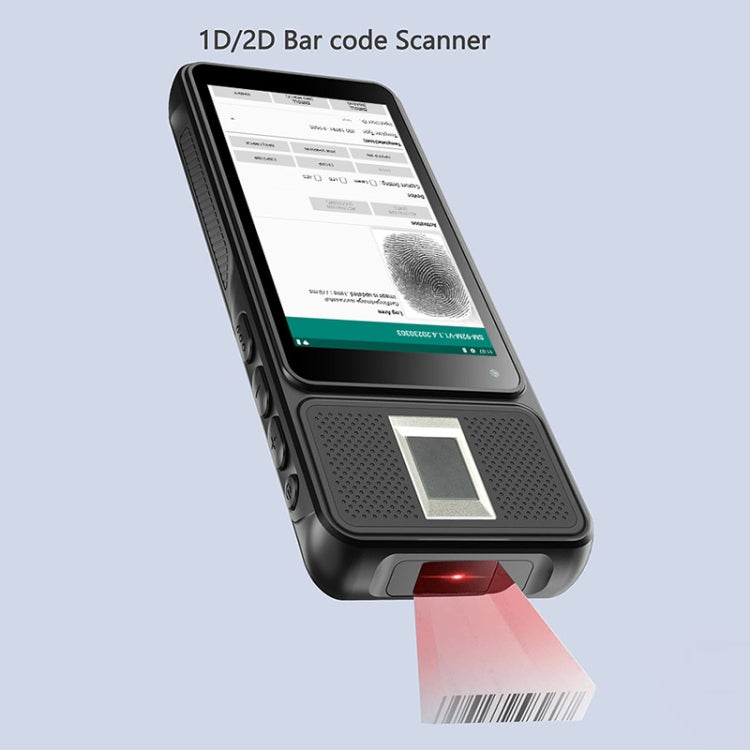 UNIWA F501 Handheld Scanner Phone with Fingerprint Reader, 2GB+32GB, 5.0 inch Android 12, MT6762 Octa Core, 4G Network, AU Plug, AU Plug