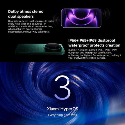 Xiaomi 17 Ultra, 16GB+512GB, 3D Ultrasonic Fingerprint, 6.9 inch Xiaomi HyperOS 3 Snapdragon 8 Elite Gen 5 Octa Core, NFC, Network: 5G, 16GB+512GB