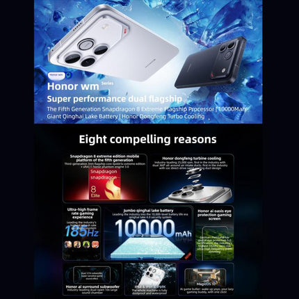 Honor WIN, 12GB+256GB, 3D Ultrasonic Fingerprint, 10000mAh Battery, 6.83 inch MagicOS 10.0 / Android 16 Snapdragon 8 Elite Gen 5 Octa Core, Network: 5G, NFC, OTG, 12GB+256GB