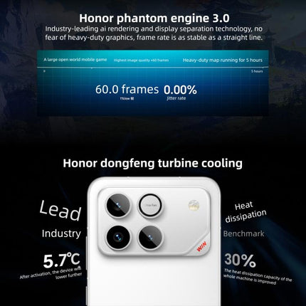 Honor WIN, 12GB+512GB, 3D Ultrasonic Fingerprint, 10000mAh Battery, 6.83 inch MagicOS 10.0 / Android 16 Snapdragon 8 Elite Gen 5 Octa Core, Network: 5G, NFC, OTG, 12GB+512GB