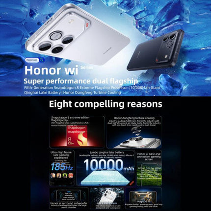 Honor WIN RT, 12GB+256GB, 3D Ultrasonic Fingerprint, 10000mAh Battery, 6.83 inch MagicOS 10.0 / Android 16 Snapdragon 8 Elite Octa Core, Network: 5G, NFC, OTG, 12GB+256GB