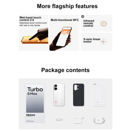 Xiaomi REDMI Turbo 5 Max, 12GB+256GB, 6.83 inch Xiaomi HyperOS 3 Dimensity 9500s Octa Core, NFC, Network: 5G, 12GB+256GB