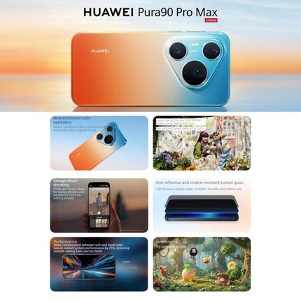 HUAWEI Pura 90 Pro Max, 12GB+512GB, Side Fingerprint Identification, 6.9 inch HarmonyOS 6.1 Kirin 9030S, NFC, OTG, Not Support Google Play, 12GB+512GB