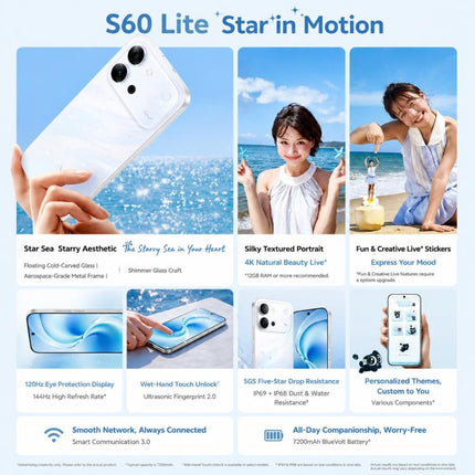 vivo S60 Vitality, 8GB+256GB, 6.59 inch Android 16 OriginOS 6 Dimensity 7500 Full Power Version Octa Core, OTG, NFC, Network: 5G, Support Google Play, 8GB+256GB