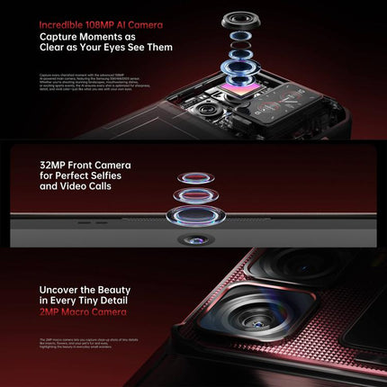 Oukitel WP300 Rugged Phone with Watch, 12GB+512GB, 6.8 inch Android 15 MediaTek Dimensity 7050 Octa Core, NFC, OTG, Network: 5G