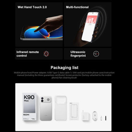 Xiaomi Redmi K90 Max, 16GB+1TB, 6.83 inch Xiaomi HyperOS 3 Dimensity 9500 Octa Core, NFC, Network: 5G, 16GB+1TB