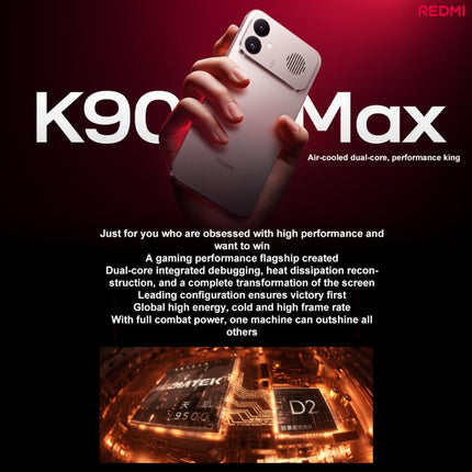 Xiaomi Redmi K90 Max, 12GB+512GB, 6.83 inch Xiaomi HyperOS 3 Dimensity 9500 Octa Core, NFC, Network: 5G, 16GB+512GB