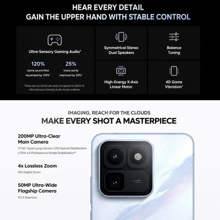 vivo iQOO 15T, 16GB+1TB, Ultrasonic 3D Fingerprint, 6.82 inch Android 16 OriginOS 6 Dimensity 9500 Monster Octa Core, OTG, NFC, Network: 5G, Support Google Play, 16GB+1TB
