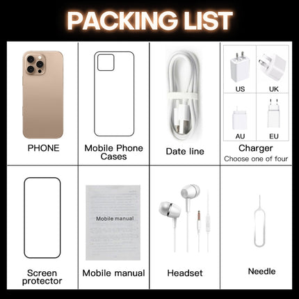 i16 Pro Max / A08A, 3GB+64GB, 6.73 inch Screen, Face Identification, Android 8.1 MTK6753 Octa Core, Network: 4G, Dual SIM, AU Plug