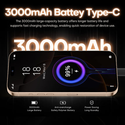 i16 Pro Max / A08A, 3GB+64GB, 6.73 inch Screen, Face Identification, Android 8.1 MTK6753 Octa Core, Network: 4G, Dual SIM, EU Plug