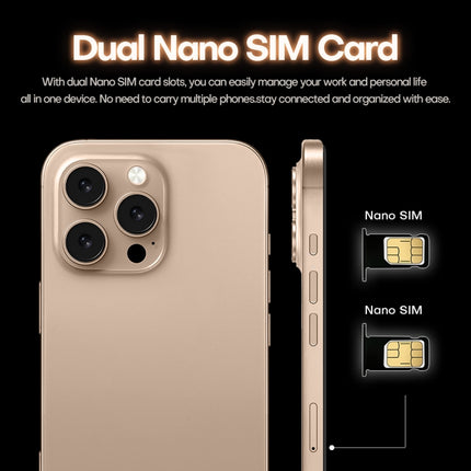 i16 Pro Max / A08A, 3GB+64GB, 6.73 inch Screen, Face Identification, Android 8.1 MTK6753 Octa Core, Network: 4G, Dual SIM, US Plug, i16 Pro Max / A08A, US Plug