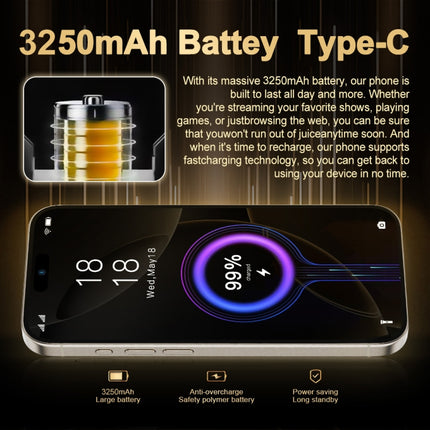 i16 Pro Max / Q5, 2GB+16GB, 6.5 inch Screen, Face Identification, Android 8.1 MTK6580P Quad Core, Network: 3G, Dual SIM, AU Plug, i16 Pro Max / Q5, AU Plug