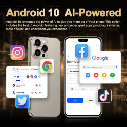 i16 Pro Max / Q5A, 6GB+128GB, 6.5 inch Screen, Face Identification, Android 10 MTK6762 Octa Core, OTG, NFC, Network: 4G, Dual SIM, AU Plug, i16 Pro Max / Q5A, AU Plug