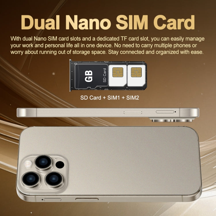 i16 Pro Max / Q5A, 6GB+128GB, 6.5 inch Screen, Face Identification, Android 10 MTK6762 Octa Core, OTG, NFC, Network: 4G, Dual SIM, EU Plug