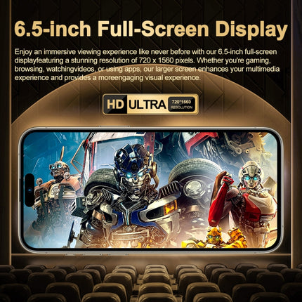 i16 Pro Max / Q5A, 6GB+128GB, 6.5 inch Screen, Face Identification, Android 10 MTK6762 Octa Core, OTG, NFC, Network: 4G, Dual SIM, US Plug, i16 Pro Max / Q5A, US Plug