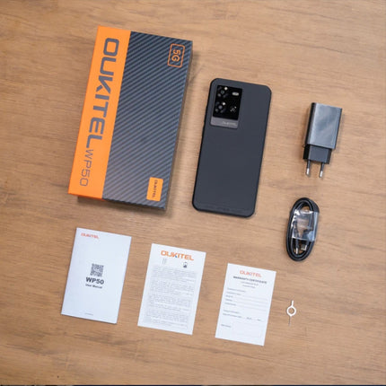 Teléfono robusto Oukitel WP50 5G, 4 GB + 256 GB, 6,6 pulgadas, Android 14.0, MediaTek Dimensity 6100+, ocho núcleos, 3,0 GHz, NFC, OTG, red: 5G