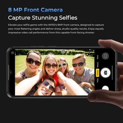 Teléfono robusto Oukitel WP50 5G, 4 GB + 256 GB, 6,6 pulgadas, Android 14.0, MediaTek Dimensity 6100+, ocho núcleos, 3,0 GHz, NFC, OTG, red: 5G