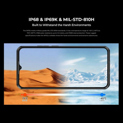 Teléfono robusto Oukitel WP52 5G, 4 GB + 256 GB, 6,6 pulgadas, Android 14.0, MediaTek Dimensity 6100+, ocho núcleos, 3,0 GHz, NFC, OTG, red: 5G, WP52