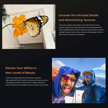 Teléfono robusto Oukitel WP28 S IP68/IP69K, 4 GB + 128 GB, huella dactilar, 6,52 pulgadas Unisoc T606 Octa-core, NFC, OTG, red: 4G, WP28 S