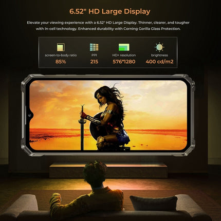 Teléfono robusto Oukitel WP28 S IP68/IP69K, 4 GB + 128 GB, huella dactilar, 6,52 pulgadas Unisoc T606 Octa-core, NFC, OTG, red: 4G, WP28 S