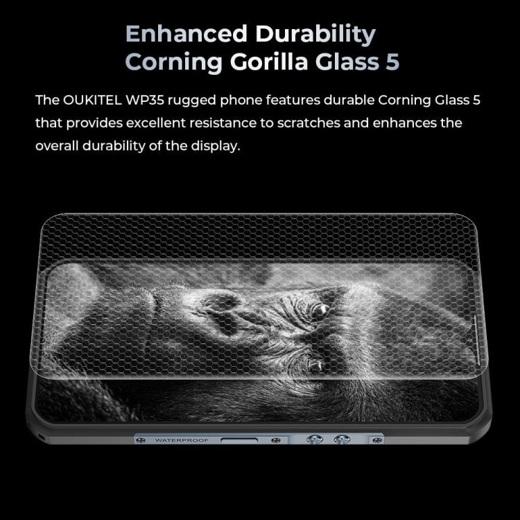 Teléfono robusto Oukitel WP35 5G, 8 GB + 256 GB, identificación de huellas dactilares IP68 / IP69K, 11000 mAh, 6,6 pulgadas MediaTek Dimensity 6100+ Octa Core, NFC, OTG, red: 5G, WP35 5G