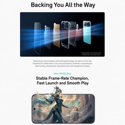 Huawei nova 16, 12GB+256GB, Side Fingerprint Identification, 6.68 inch HarmonyOS 6.1 Kirin 9010S Octa Cora, NFC, OTG, Not Support Google Play, 12GB+256GB