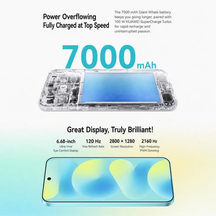 Huawei nova 16, 12GB+512GB, Side Fingerprint Identification, 6.68 inch HarmonyOS 6.1 Kirin 9010S Octa Cora, NFC, OTG, Not Support Google Play, 12GB+512GB