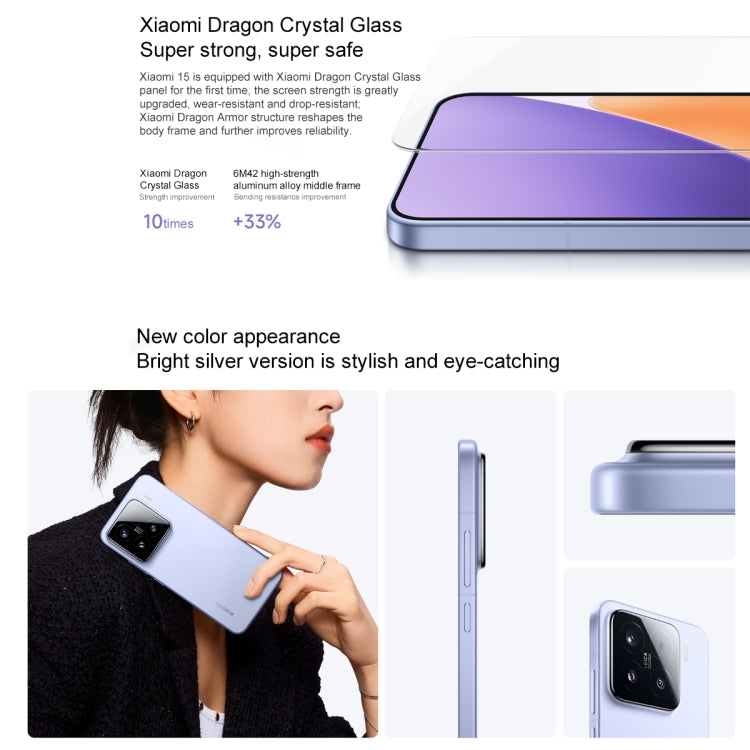 Xiaomi 15, 12GB+256GB, 6.36 inch Xiaomi HyperOS 2 Snapdragon 8 Elite Octa Core 3nm up to 4.32GHz, NFC, Network: 5G, Xiaomi 15, 12GB+256GB