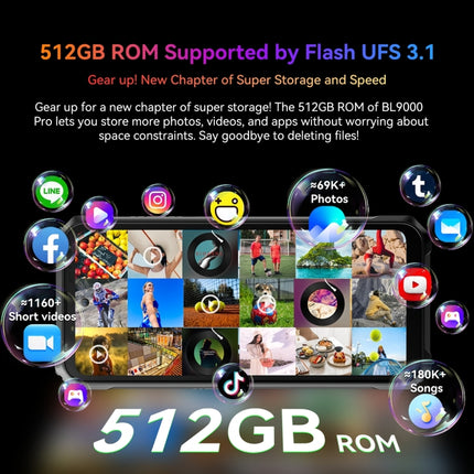 Blackview BL9000 Pro 5G, Wärmebildkamera, 12GB+512GB, IP68/IP69K/MIL-STD-810H, 6,78 Zoll Android 14 MediaTek Dimensity 8020 Octa Core, Netzwerk: 5G, NFC, OTG, BL9000 Pro 5G 12GB+512GB