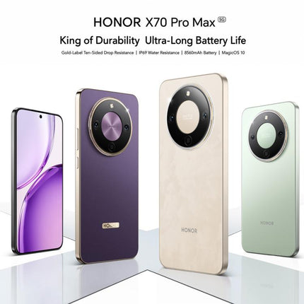 Honor X70 Pro Max, 8GB+256GB, Screen Fingerprint, 6.79 inch MagicOS 10.0 Snapdragon 6 Gen 4 Octa Core, Network: 5G, NFC, OTG, 8GB+256GB